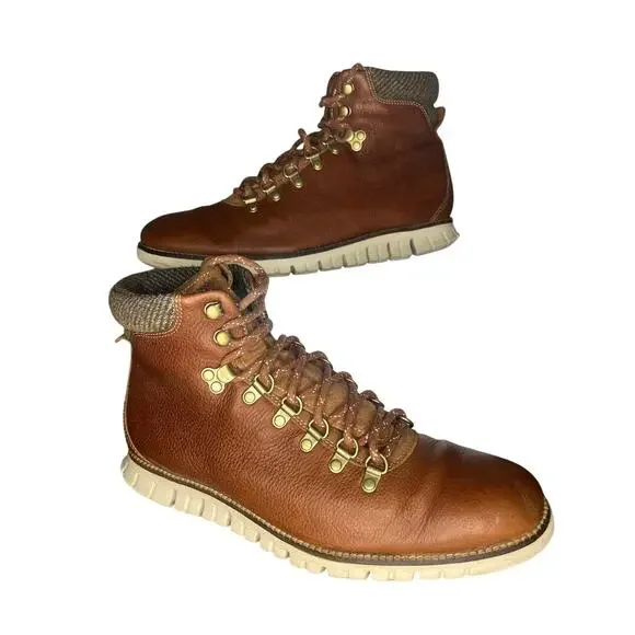 Cole Haan Men Boot Zerogrand Hiker II size 10 Cole Haan Zerogrand Hiker Boots Men 10 Black Leather Water  main image 2